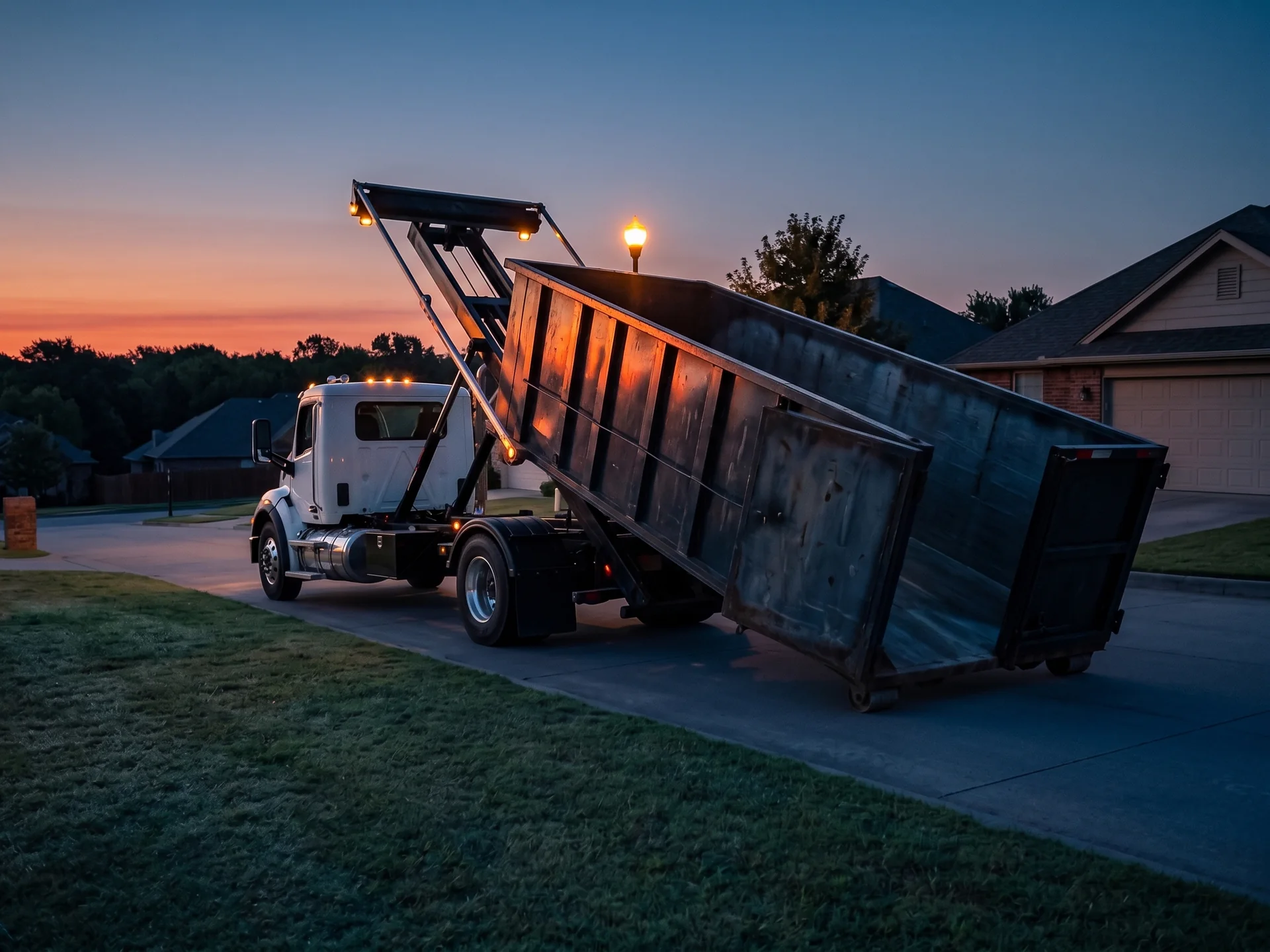 Roll-off delivery scene — illustrative equipment image